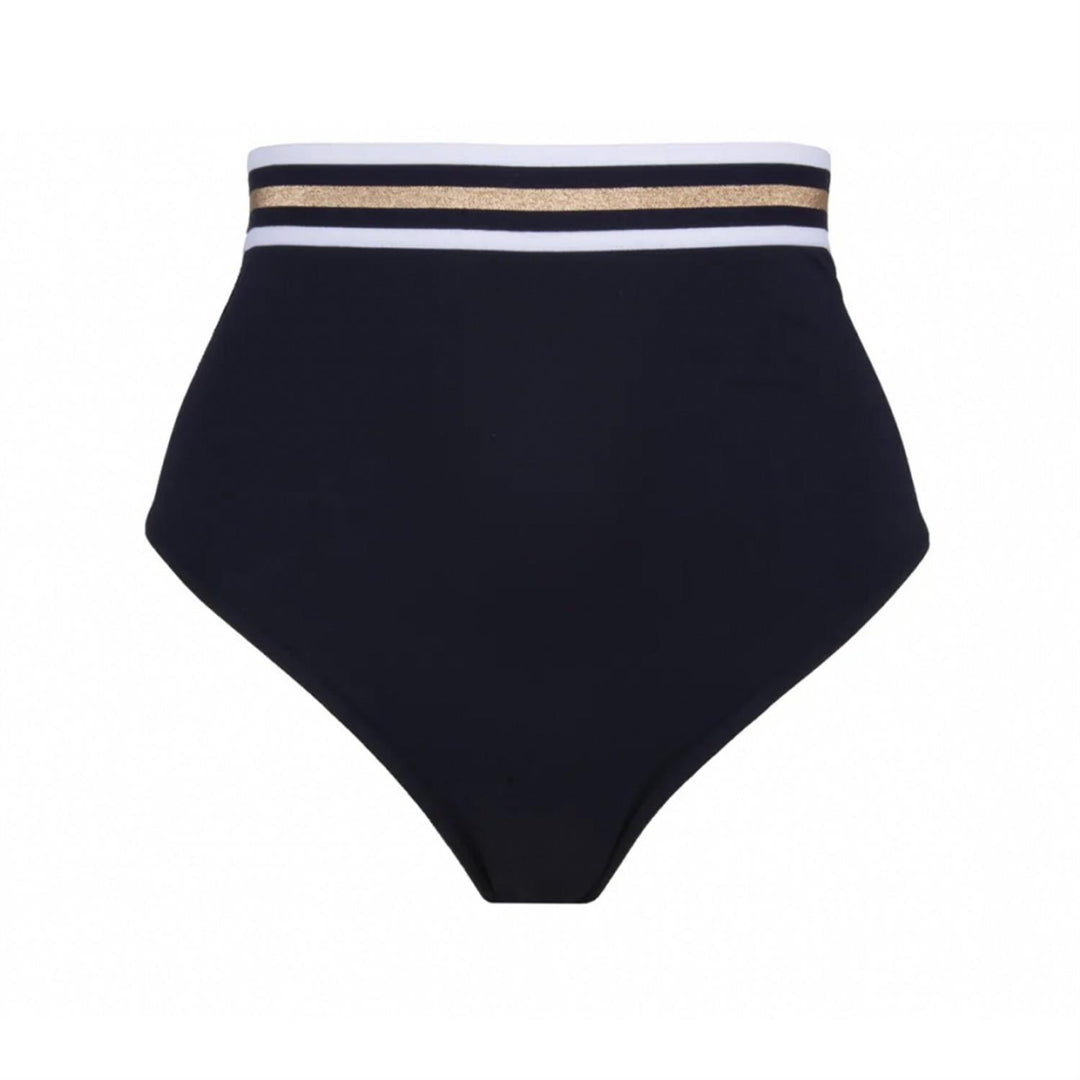 Lise Charmel Énergie Nautique high waist bikinitruse med glansfullt midjebånd