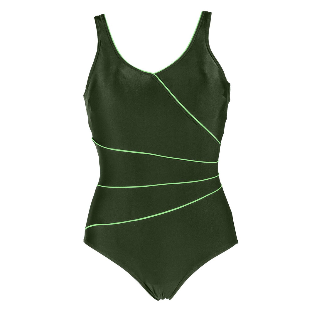 Daniella Shape Control Badedrakt Olive/Lime