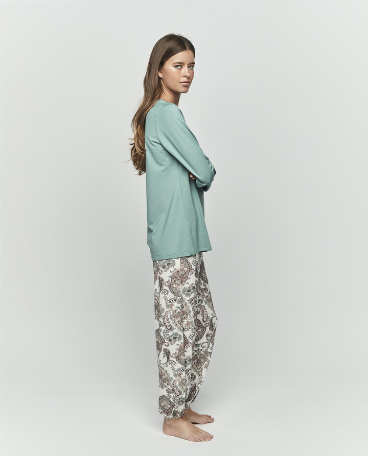 Pysjamas Bambusviskose Grønn