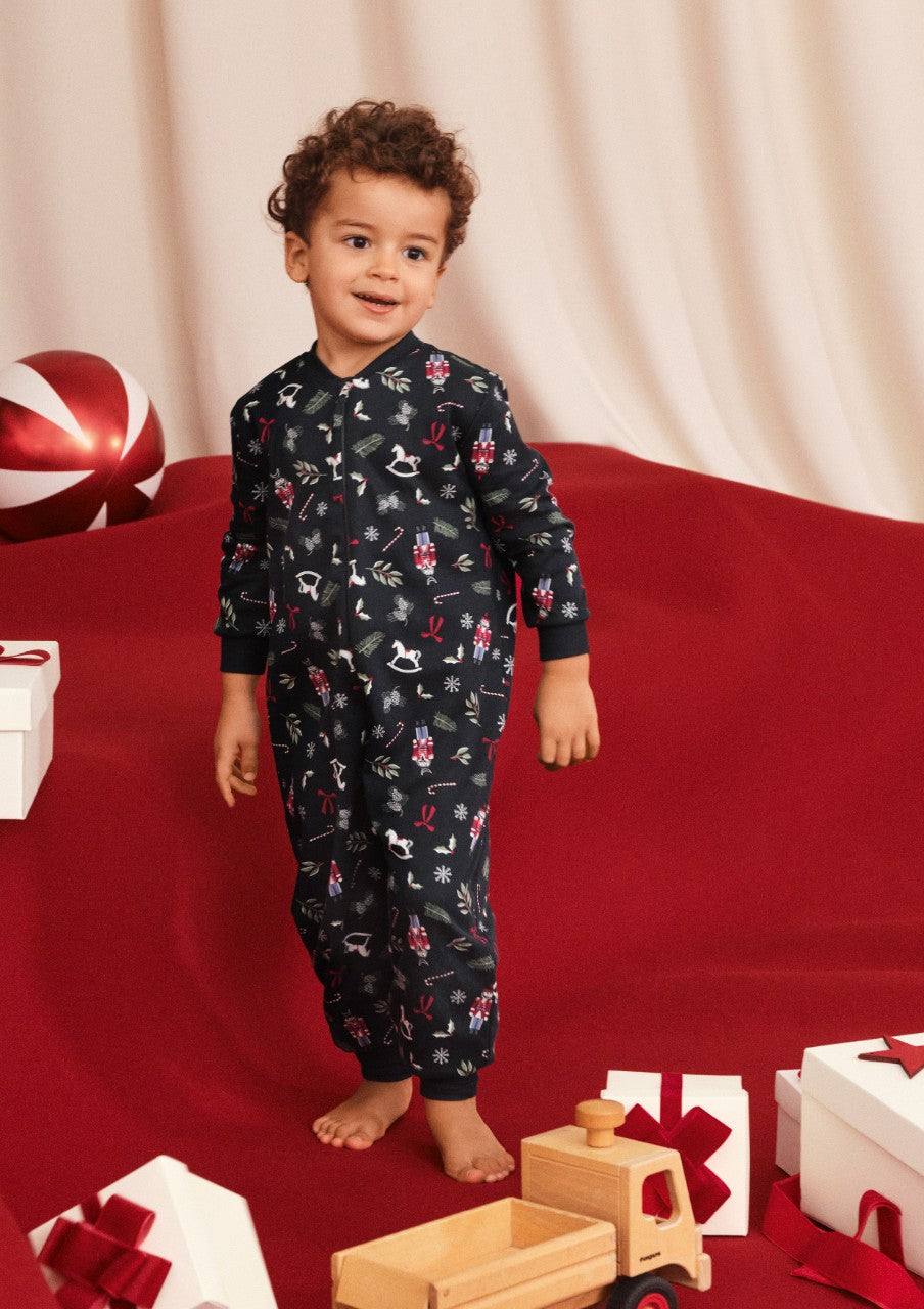 Calida Family & Friends heldrakt til barn i økologisk heavy interlock-bomull med glidelås