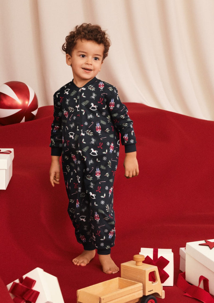 Calida Family & Friends heldrakt til barn i økologisk heavy interlock-bomull med glidelås