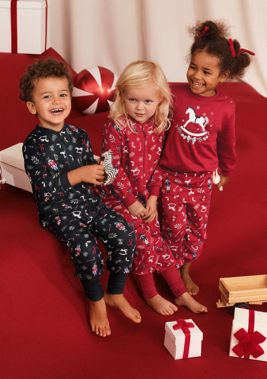 Calida Family & Friends heldrakt til barn i økologisk heavy interlock-bomull med glidelås