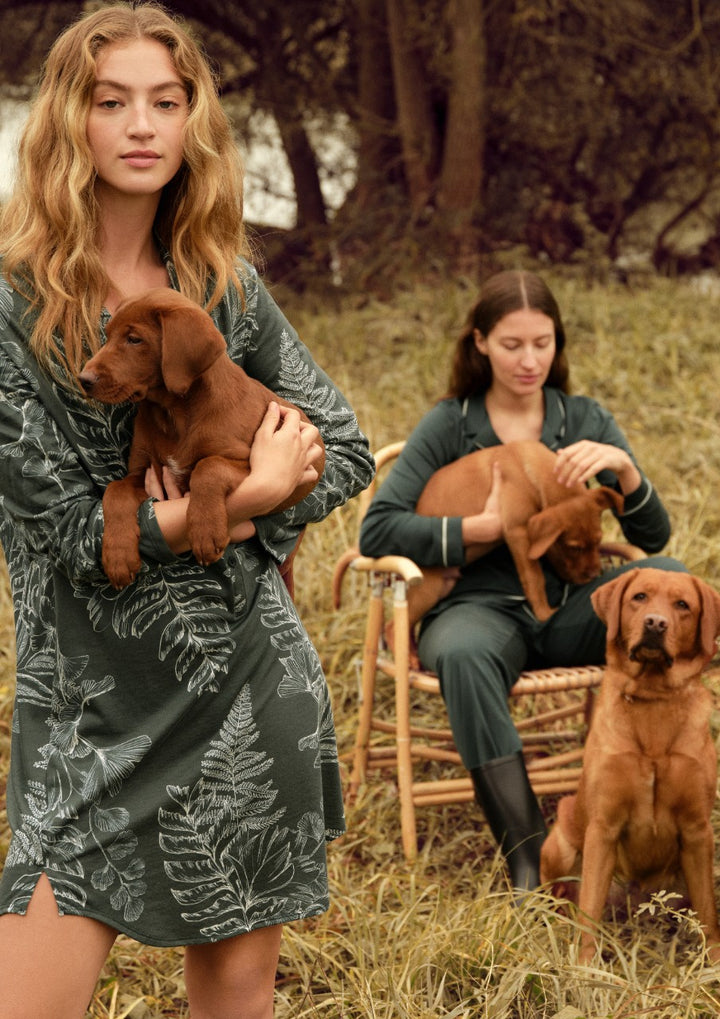 Night Lovers Pysjamas Deep Emerald Green