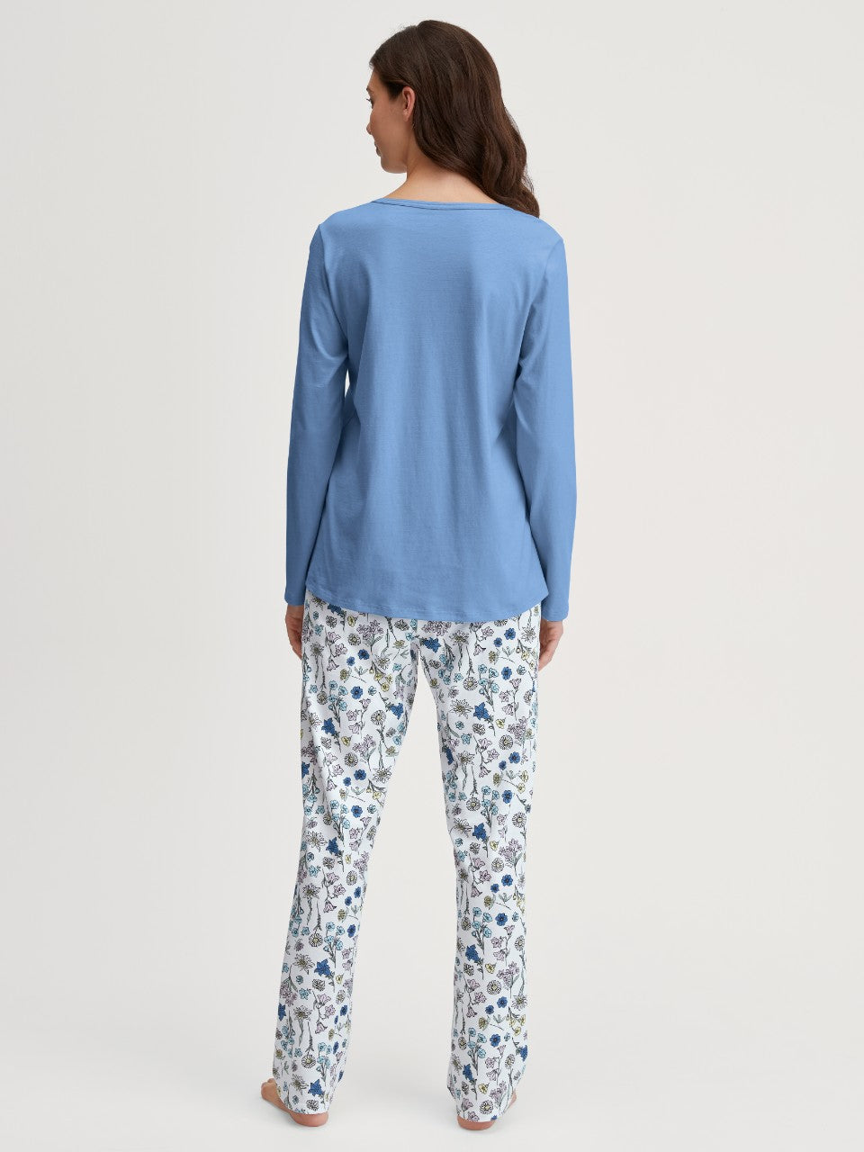 Flower Nights Pysjamas Riviera Blue