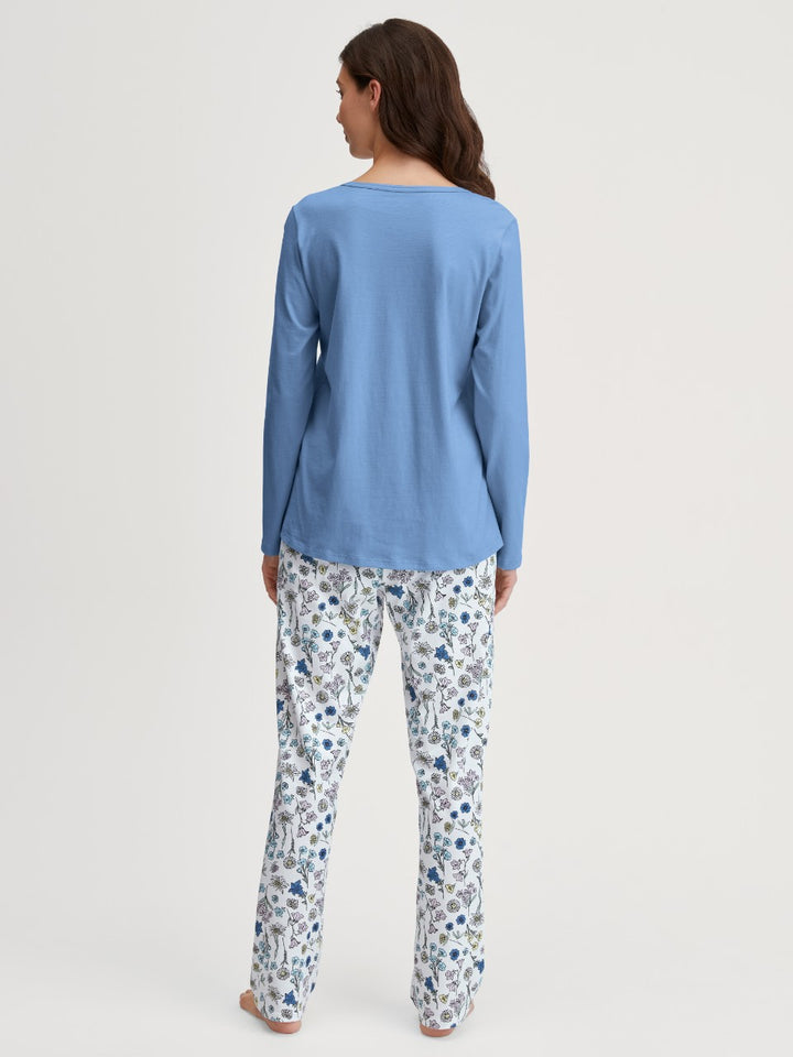 Flower Nights Pysjamas Riviera Blue