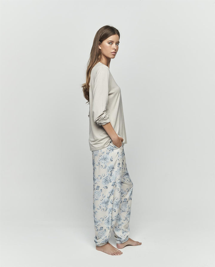 Pysjamas Bambus og Viskose Blå