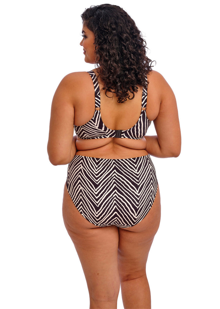 Fiji Falls Mid rise Bikinitruse Svart