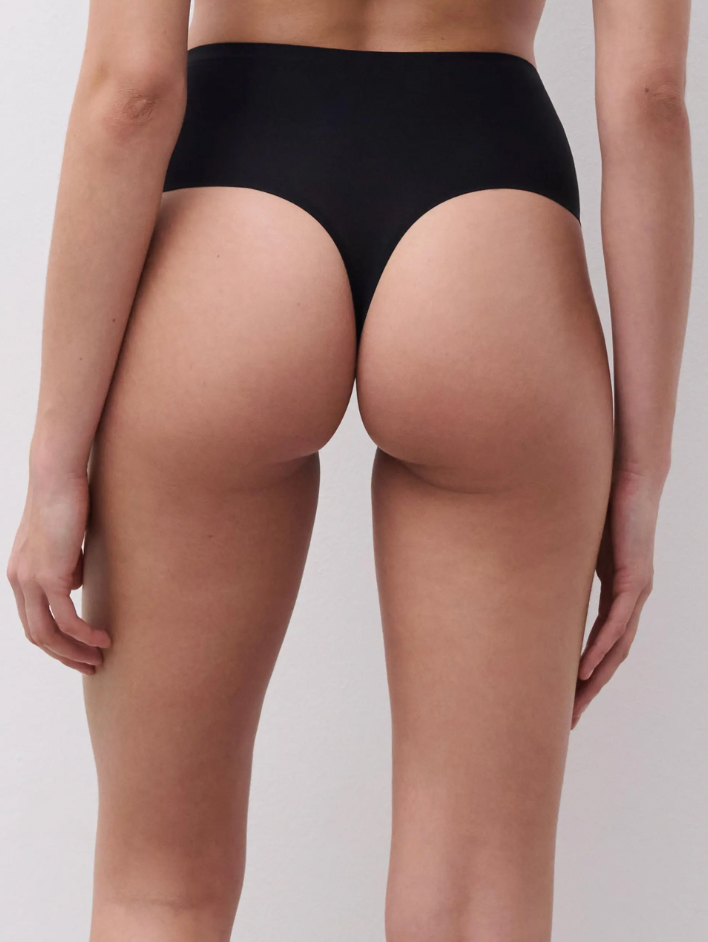 Soft stretch High Waist String Svart