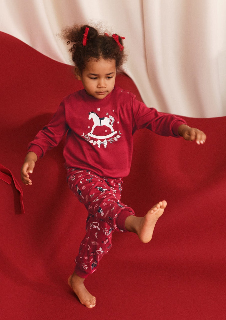 Family & Friends Pysjamas Deep Red