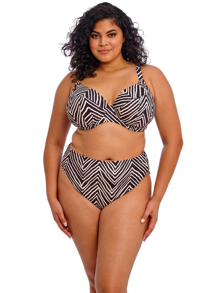 Fiji Falls Mid rise Bikinitruse Svart