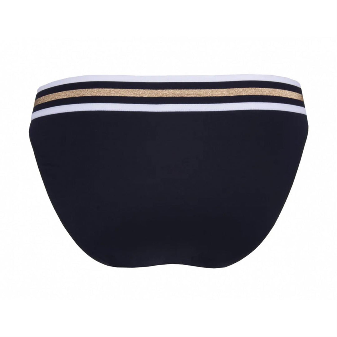 Detalj av glansfull midjekant på Énergie Nautique bikinitruse fra Lise Charmel - ryggbilde