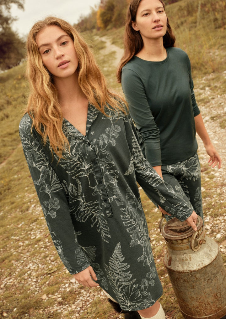 Favourites Botanic Nattkjole Deep Emerald Green