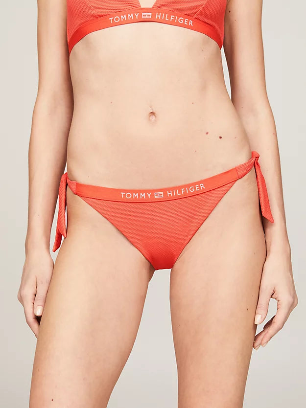 Tonal Logo Bikinitruse Knyting Mosaic Vermillion