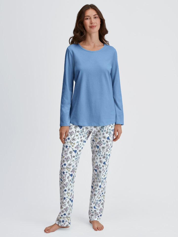 Flower Nights Pysjamas Riviera Blue