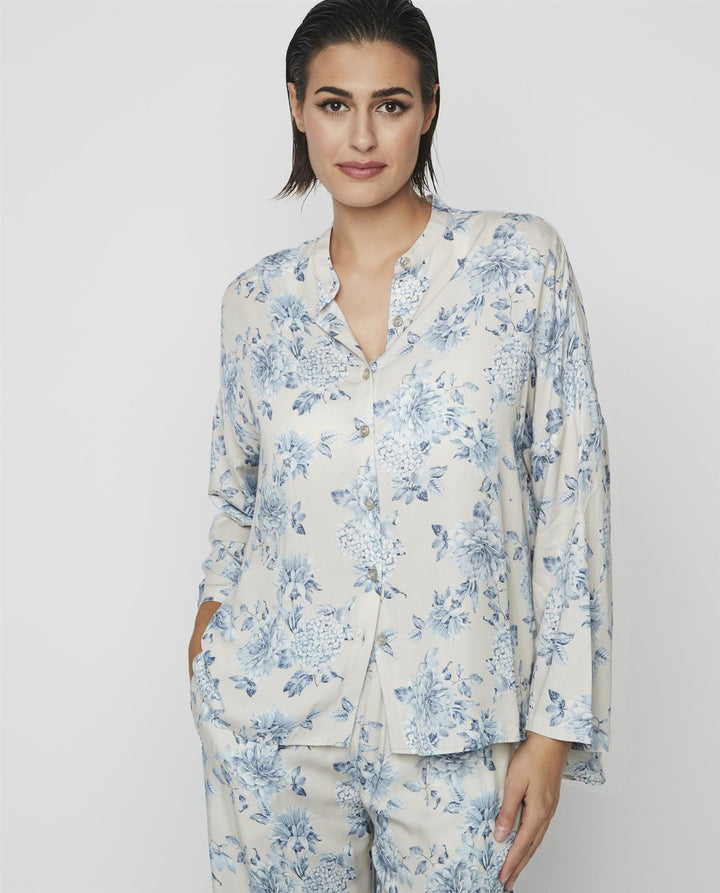 Pysjamas Viskose Blå