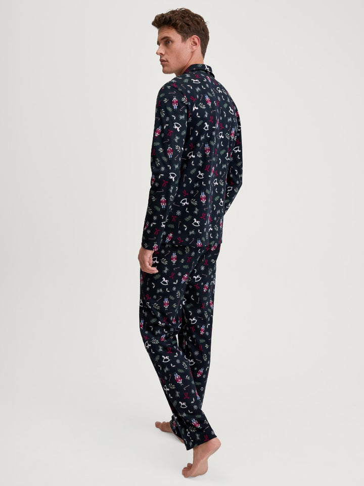 Calida pysjamas til herre – økologisk heavy interlock-bomull og klassisk passform