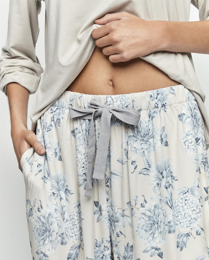 Pysjamas Bambus og Viskose Blå