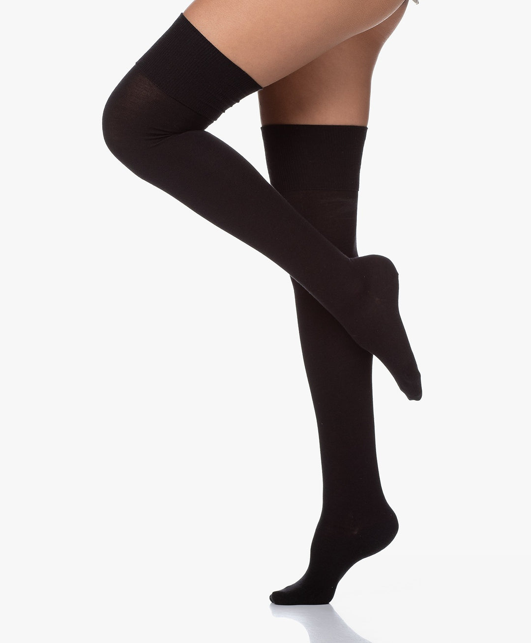 Soft Merino Overknee Svart