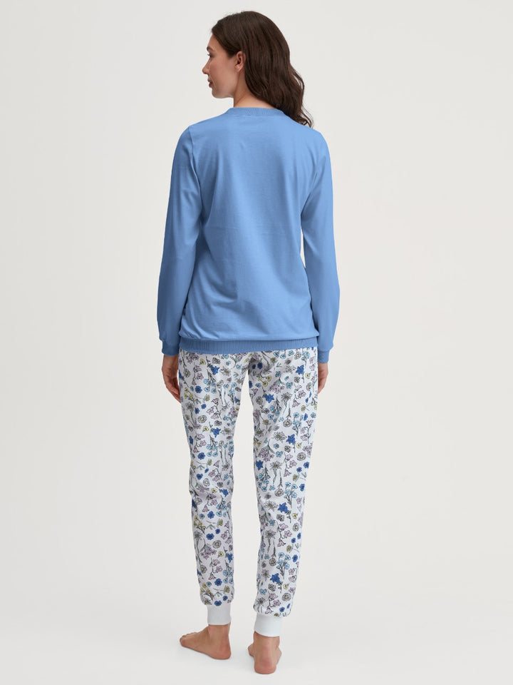 Flower Nights Pysjamas Riviera Blue