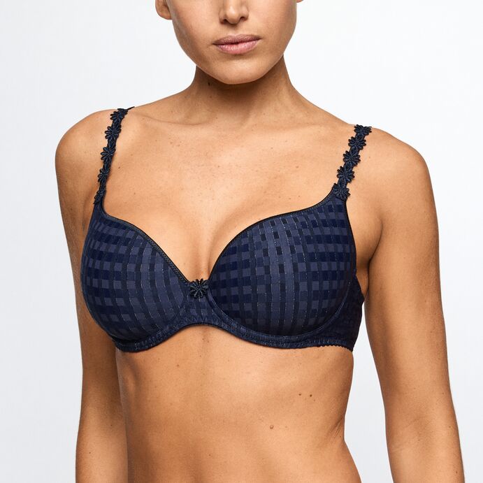 Avero Heart Shape BH Velvet Blue