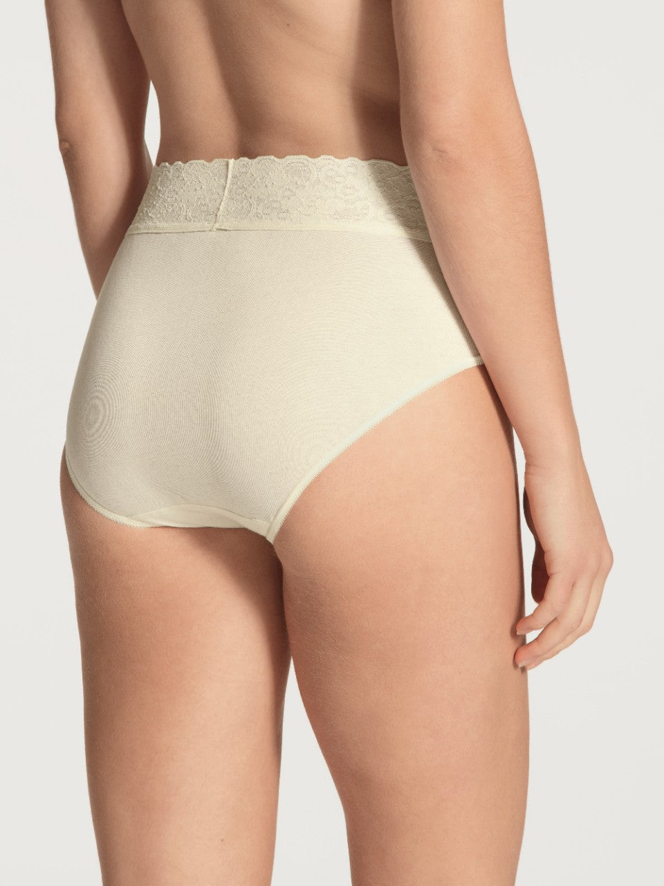 Lycraspitze Midi Brief Champagne Crème
