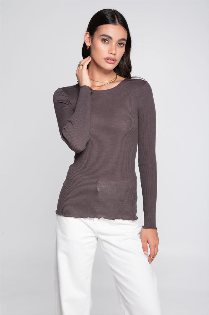 Ull/silke - Genser Taupe