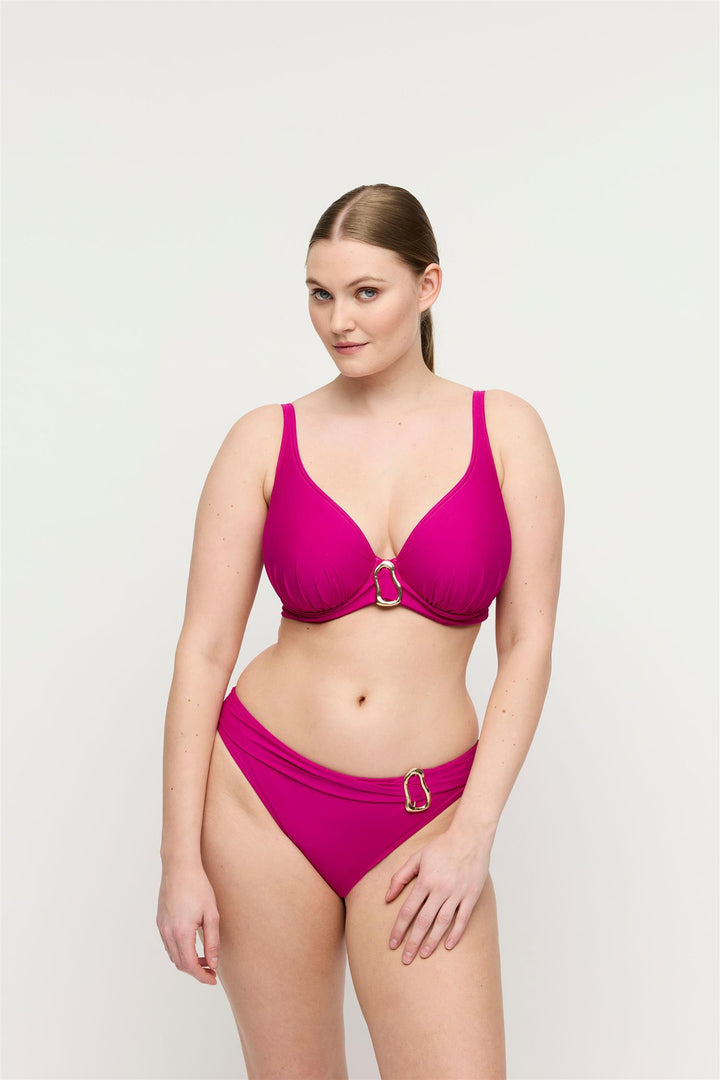 Uvita Plunge Bikinioverdel Deep Magenta