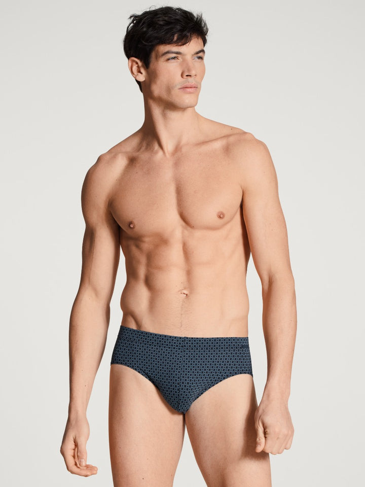 Grafic Cotton Brief Dark Sapphire