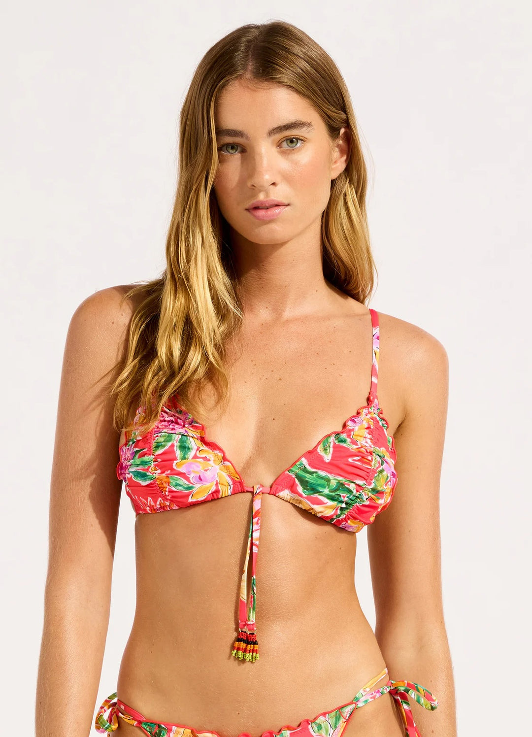 Hot House Flowers Triangel Bikinitopp Summer Melon
