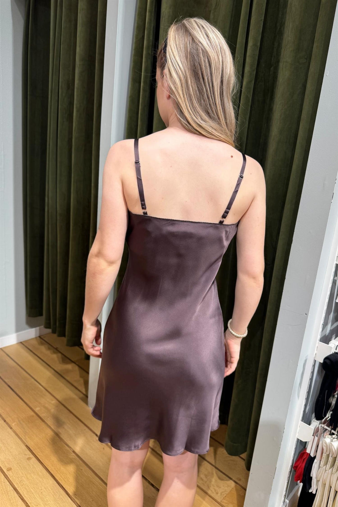 100% silke - Nattkjole stropper Velvet Mocha