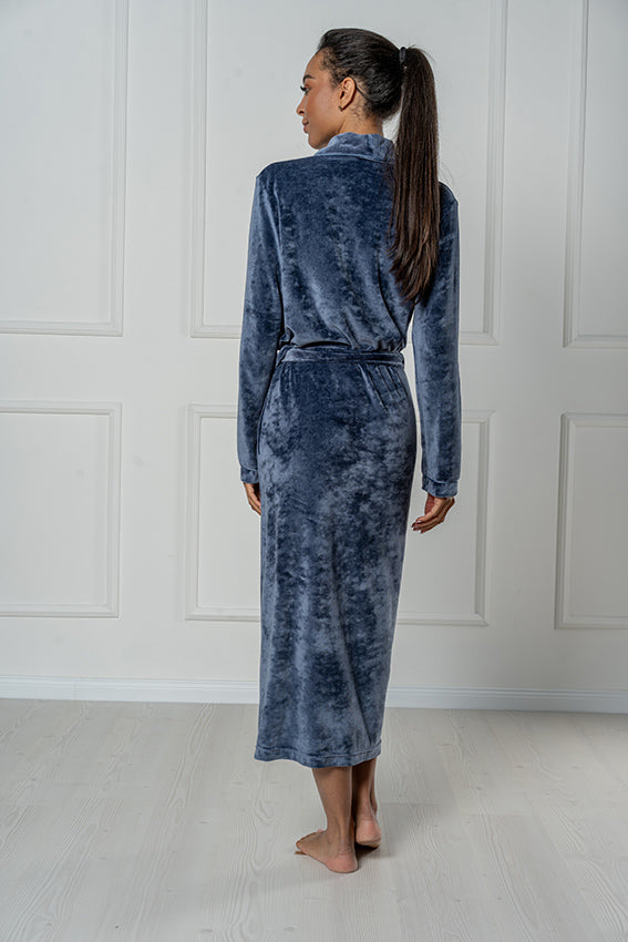 Morgenkåpe velour modal Nightshadow