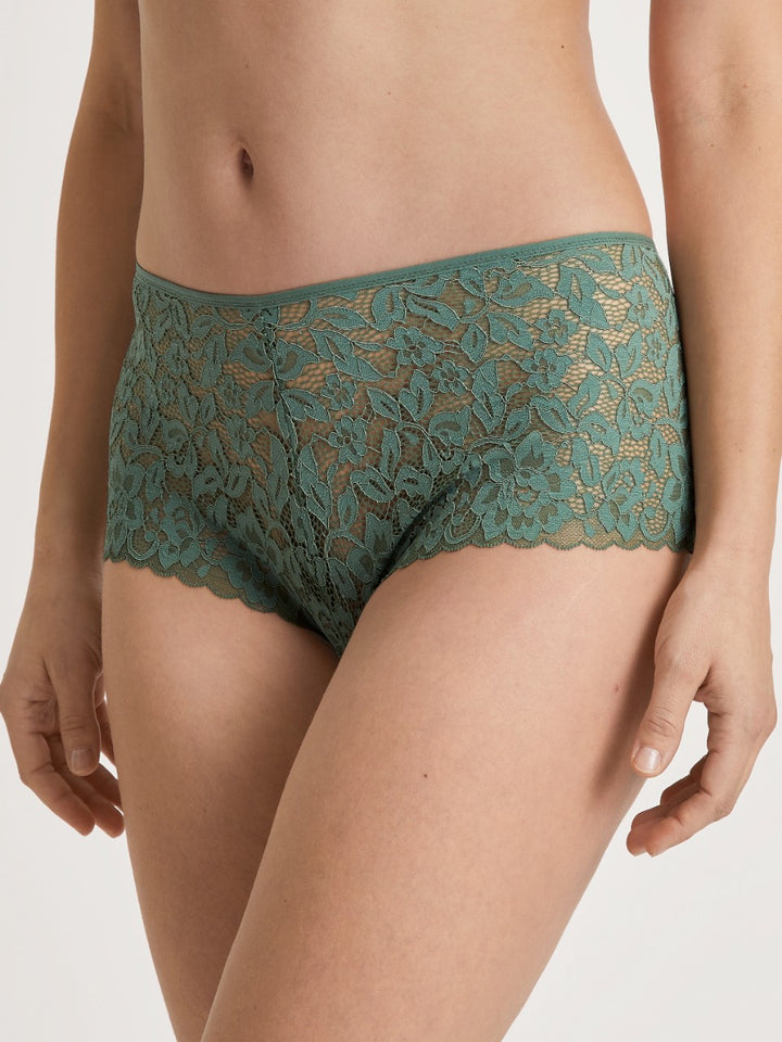 Natural Comfort Lace Boxer Laurel Green