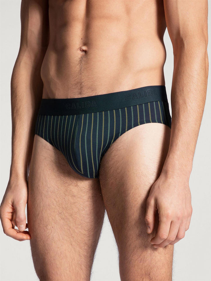 Grafic cotton brief Dark Sapphire