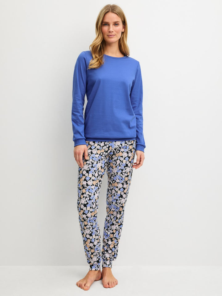 Flower Dreams Pysjamas Deep Cobalt