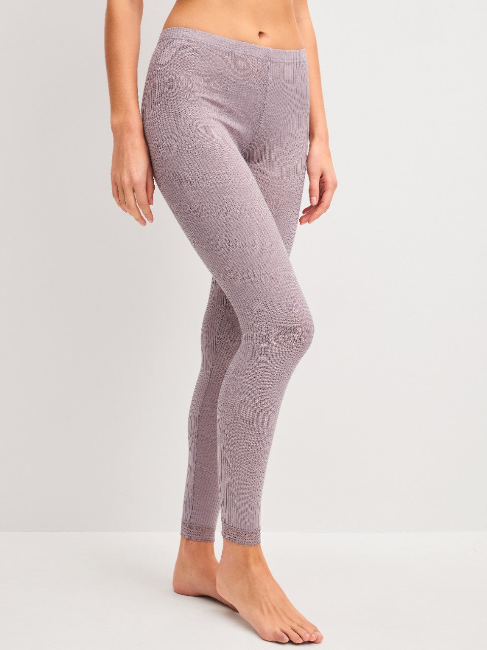 Silky Wool Joy Ull/silke Leggings Purple Dove