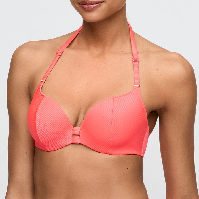 Cassie Heart Shape Bikinioverdel Neon Fiesta