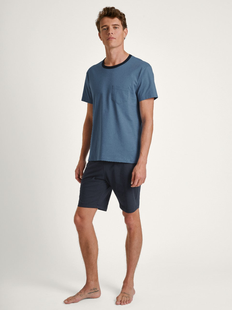 Relax Essentials Kort pysjamas Coronet Blue