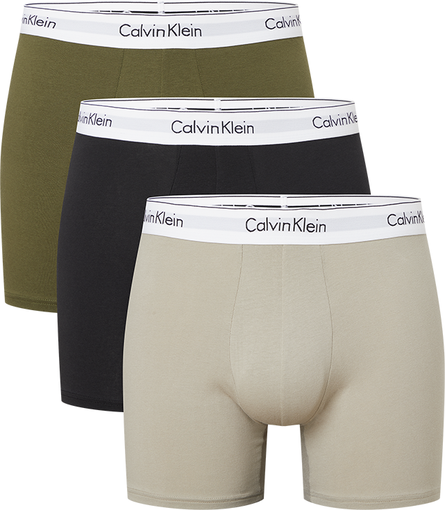 Modern Cotton 3pk Boxer Brief Napa/ Winter Linen/ Svart