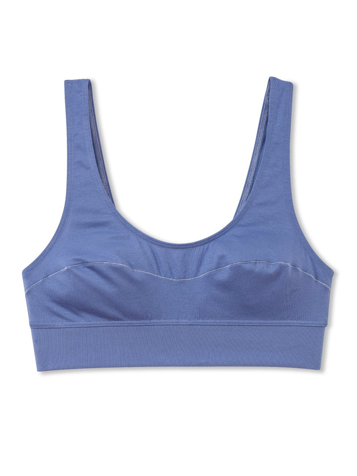 Elastic BH topp Bleached Denim
