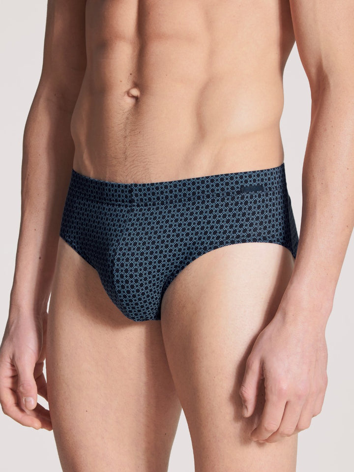 Grafic Cotton Brief Dark Sapphire