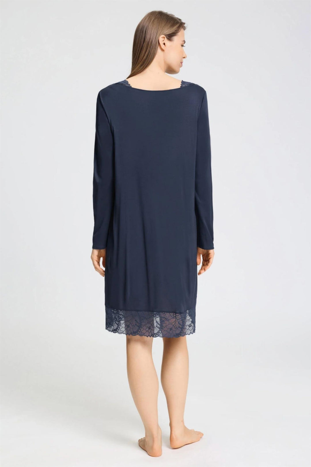 Azelia Nattkjole Lange ermer Deep Navy