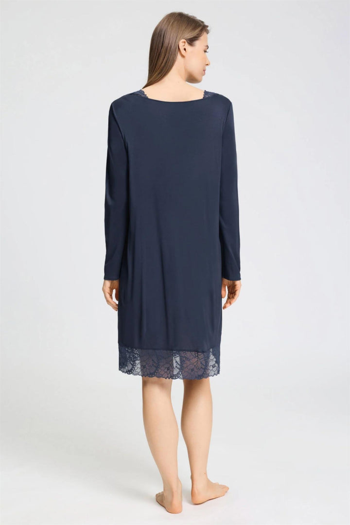 Azelia Nattkjole Lange ermer Deep Navy
