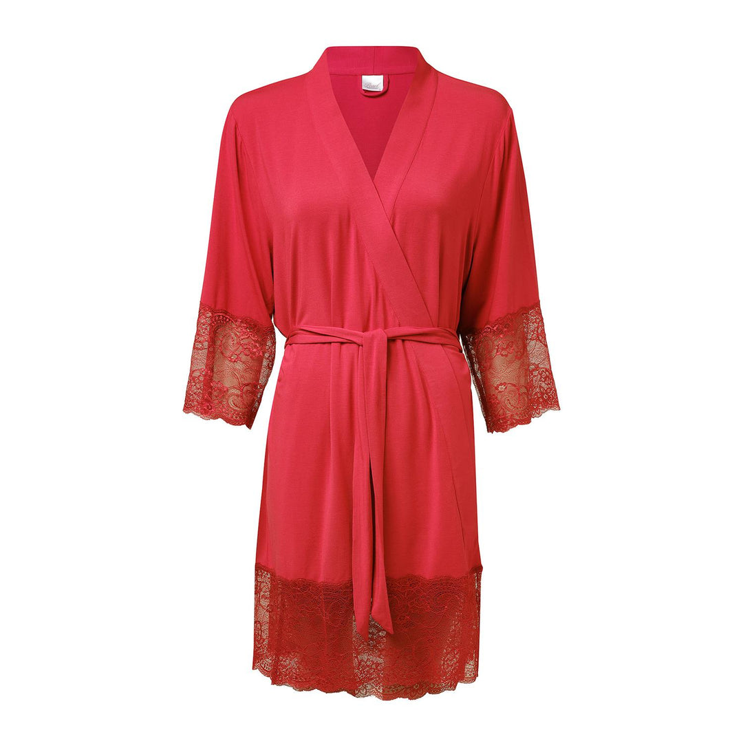 Pearl modal kimono Red Dream med blonder