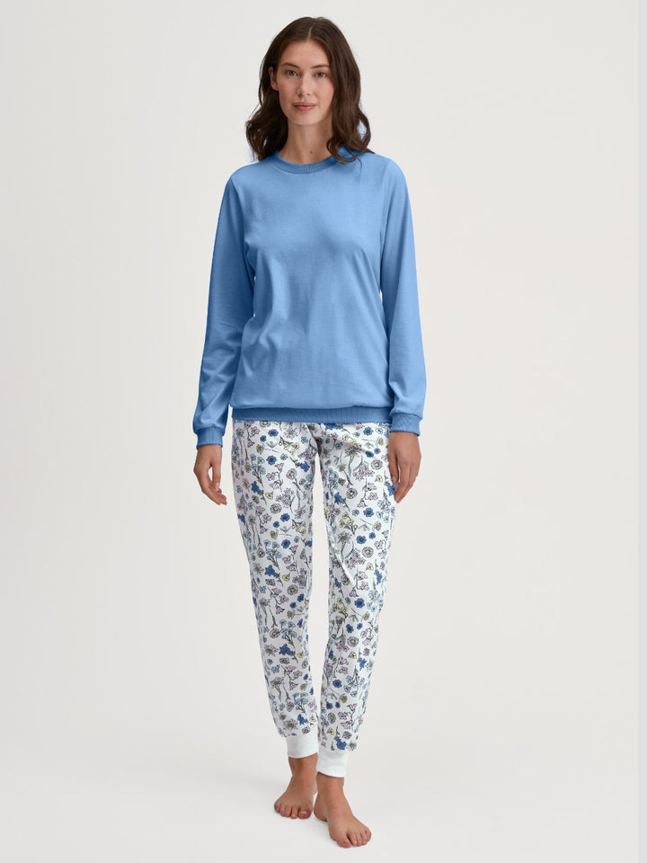 Flower Nights Pysjamas Riviera Blue