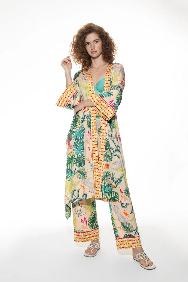 Mystic Jungle Kimono Rose Pearl