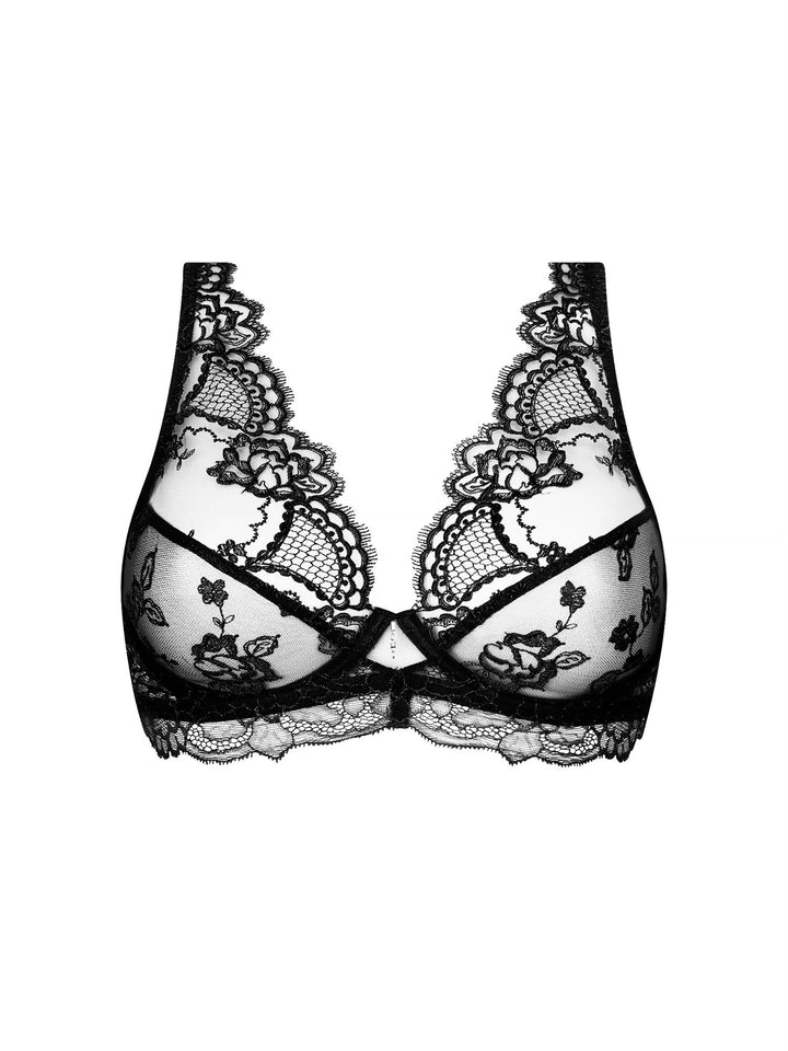 Sublime en dentelle Plunge BH Svart