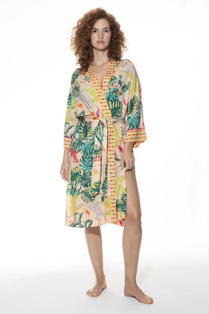 Mystic Jungle Kimono Rose Pearl