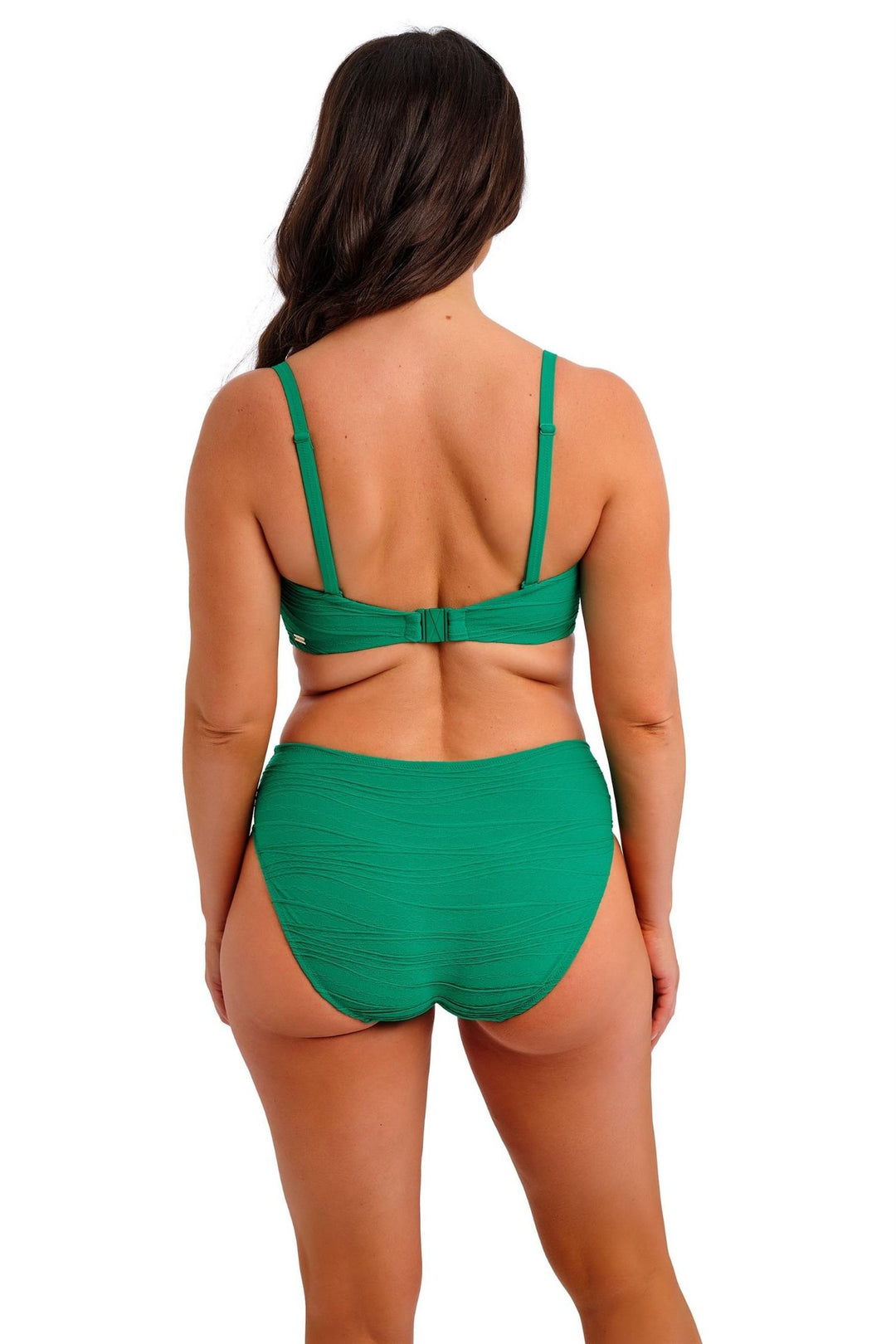 Beach Waves Mid Rise Bikinitruse Tourmaline