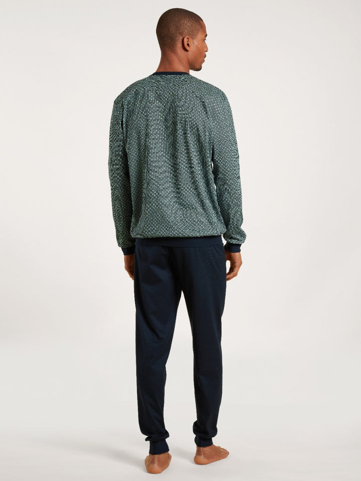 Relax Imprint Pysjamas Tempest Blue