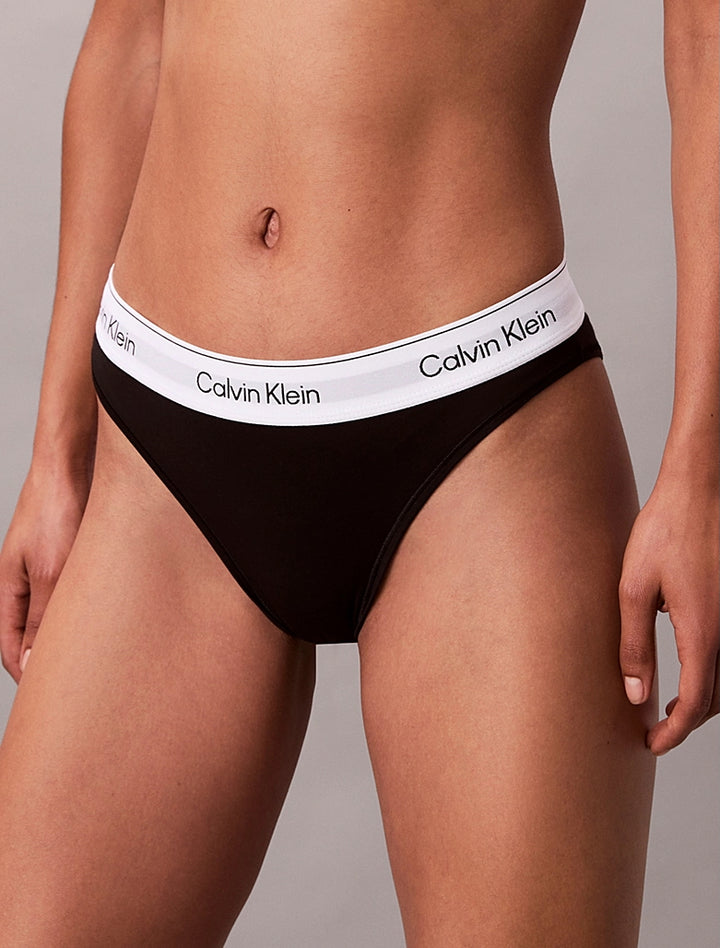 Icon Cotton Modal High Leg Tanga Svart